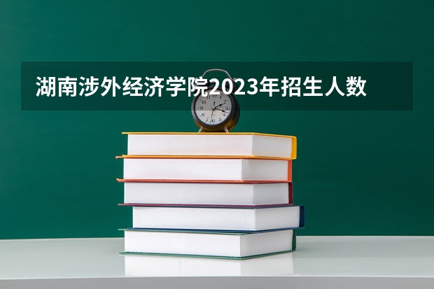 湖南涉外经济学院2023年招生人数多不多 湖南涉外经济学院好不好考