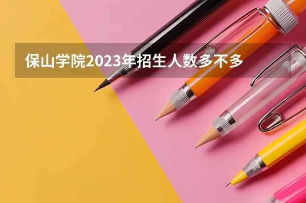 保山学院2023年招生人数多不多 保山学院好不好考