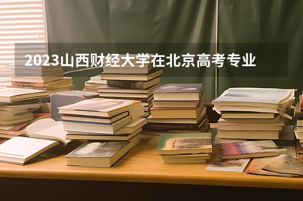 2023山西财经大学在北京高考专业招生计划人数