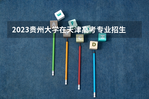 2023贵州大学在天津高考专业招生计划人数
