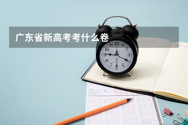 广东省新高考考什么卷