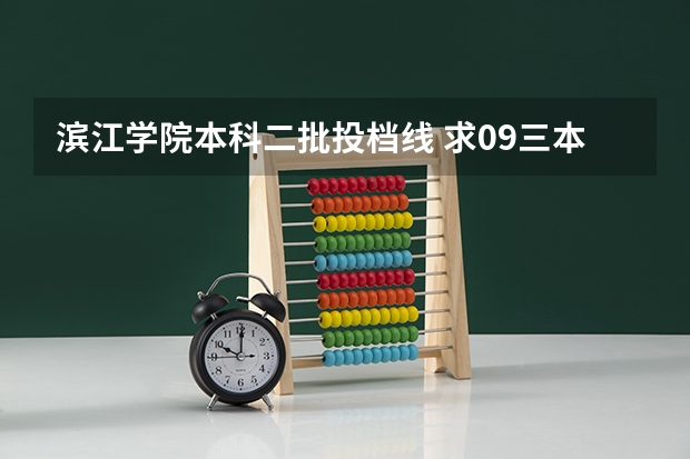 滨江学院本科二批投档线 求09三本院校在浙江的投档分数!!急!!!