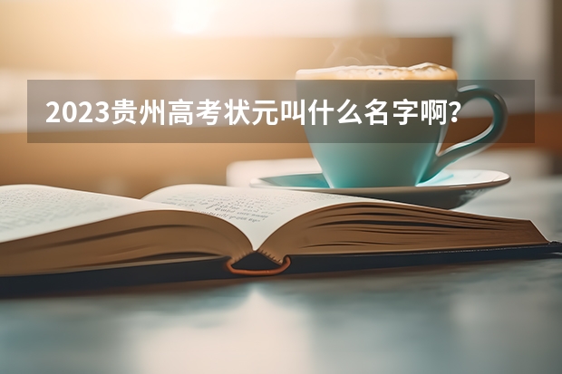 2023贵州高考状元叫什么名字啊？