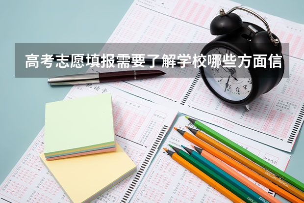高考志愿填报需要了解学校哪些方面信息？