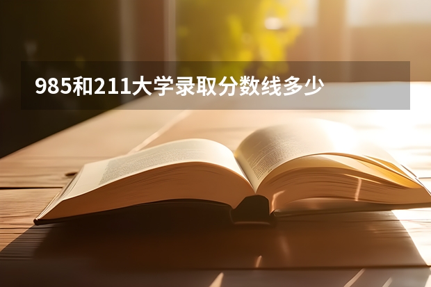 985和211大学录取分数线多少