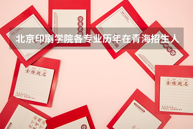 北京印刷学院各专业历年在青海招生人数一览