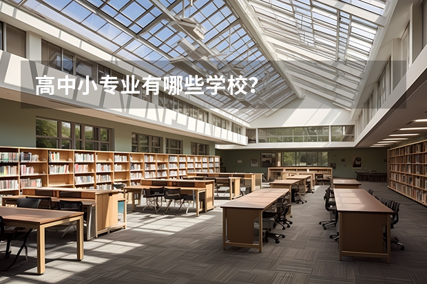 高中小专业有哪些学校？