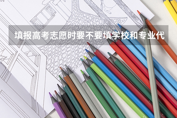 填报高考志愿时要不要填学校和专业代码？（志愿填报上专业1是填专业还是数字？）