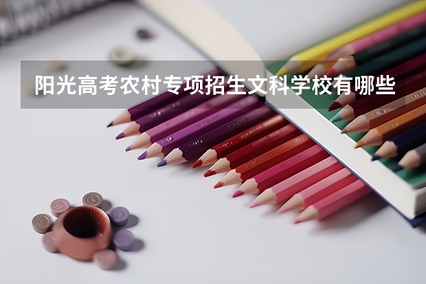 阳光高考农村专项招生文科学校有哪些