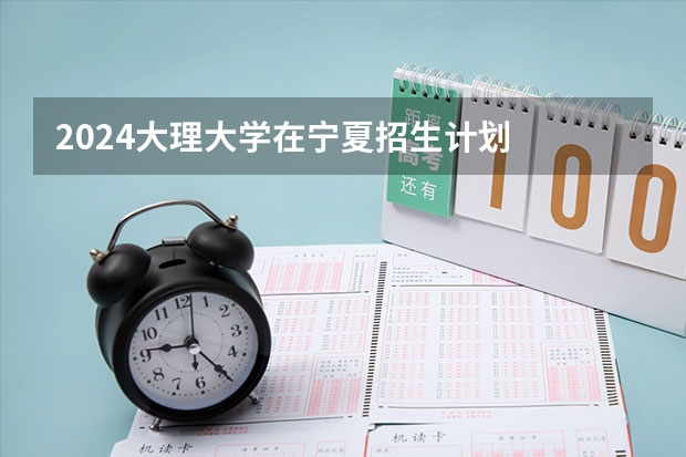 2024大理大学在宁夏招生计划