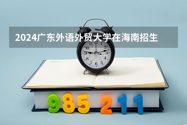 2024广东外语外贸大学在海南招生计划