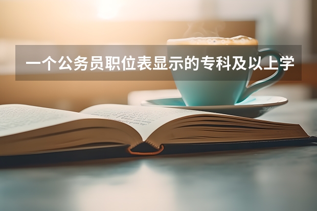 一个公务员职位表显示的专科及以上学历,专业出现的有会计,审计学和其他的,请问本科会计学专业可以报吗
