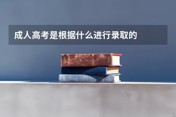 成人高考是根据什么进行录取的