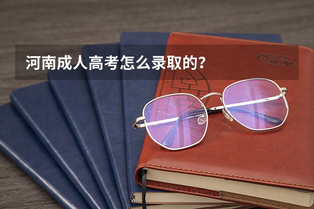 河南成人高考怎么录取的？