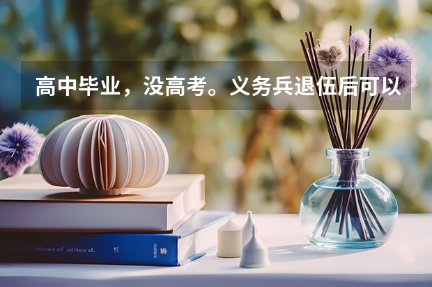 高中毕业，没高考。义务兵退伍后可以读大专或者本科吗
