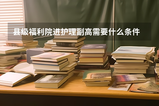 县级福利院进护理副高需要什么条件