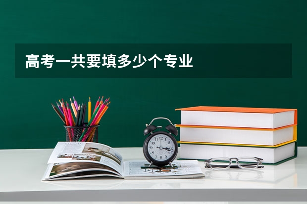 高考一共要填多少个专业