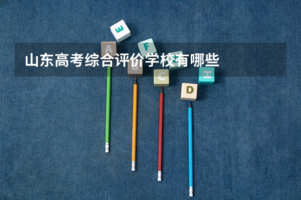 山东高考综合评价学校有哪些