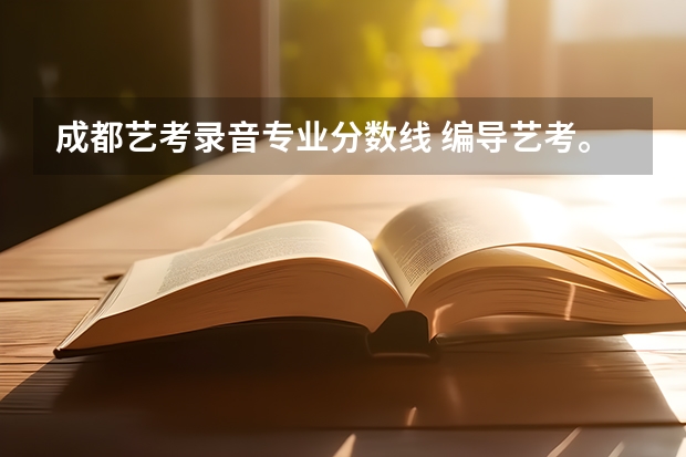 成都艺考录音专业分数线 编导艺考。