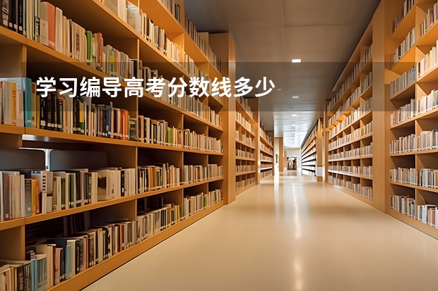 学习编导高考分数线多少