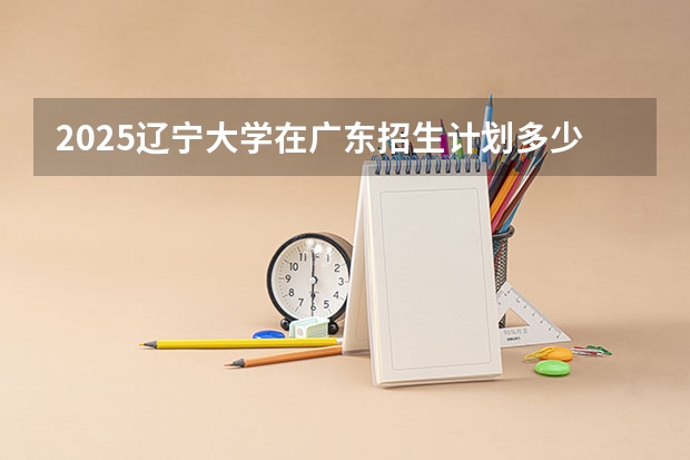2025辽宁大学在广东招生计划多少人