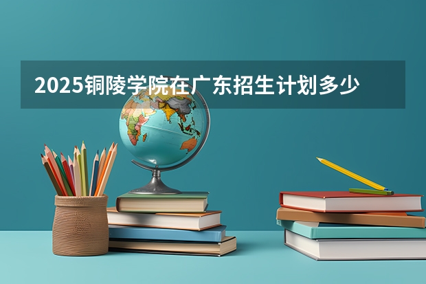 2025铜陵学院在广东招生计划多少人