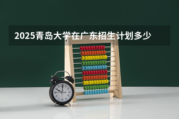 2025青岛大学在广东招生计划多少人