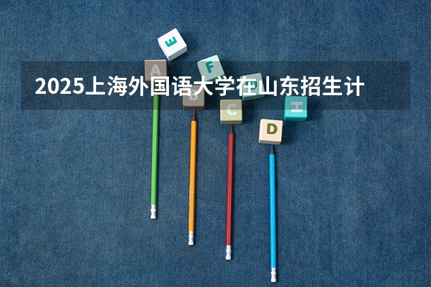 2025上海外国语大学在山东招生计划多少人