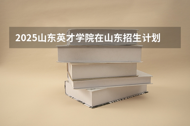 2025山东英才学院在山东招生计划多少人