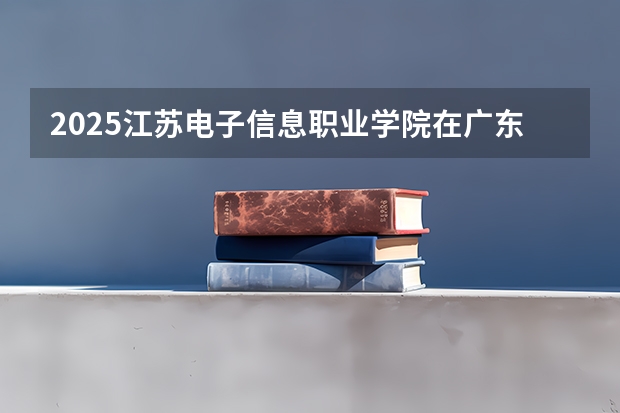 2025江苏电子信息职业学院在广东招生计划多少人