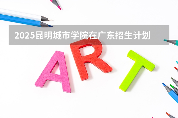 2025昆明城市学院在广东招生计划多少人