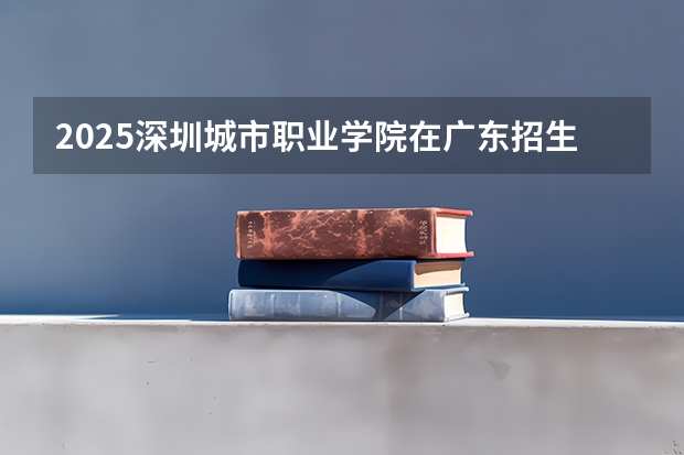 2025深圳城市职业学院在广东招生计划多少人