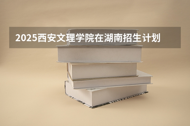 2025西安文理学院在湖南招生计划多少人