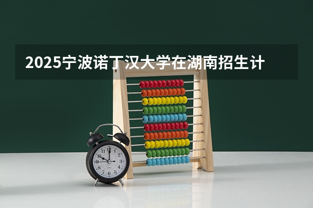 2025宁波诺丁汉大学在湖南招生计划多少人