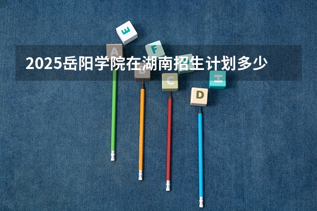 2025岳阳学院在湖南招生计划多少人