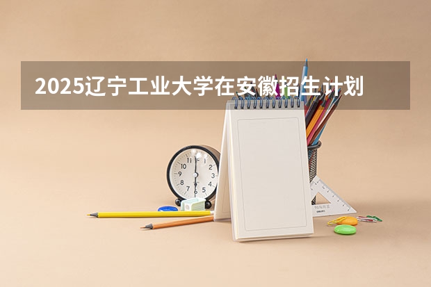 2025辽宁工业大学在安徽招生计划多少人