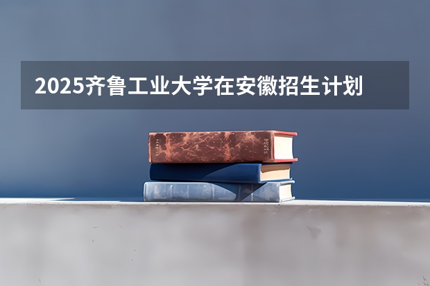 2025齐鲁工业大学在安徽招生计划多少人