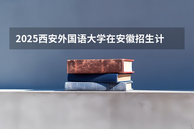 2025西安外国语大学在安徽招生计划多少人