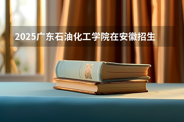 2025广东石油化工学院在安徽招生计划多少人