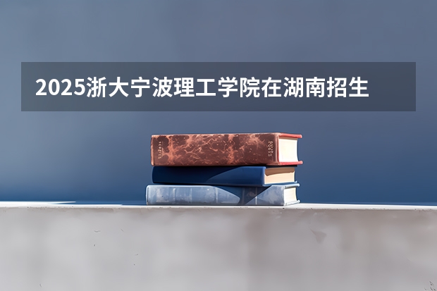 2025浙大宁波理工学院在湖南招生计划多少人