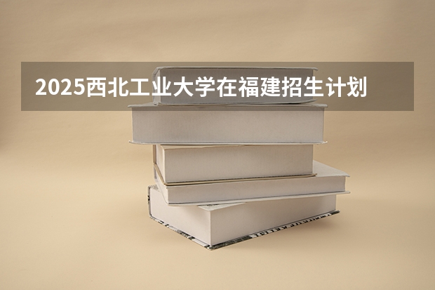 2025西北工业大学在福建招生计划多少人