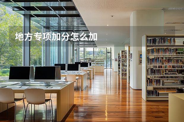 地方专项加分怎么加