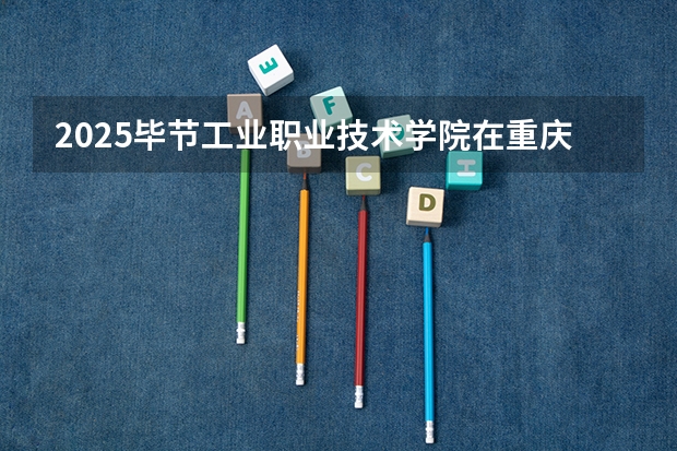 2025毕节工业职业技术学院在重庆招生计划多少人