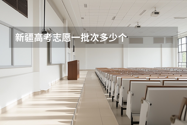 新疆高考志愿一批次多少个