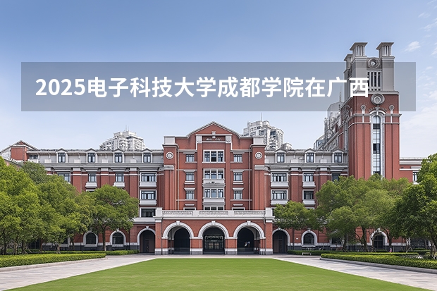 2025电子科技大学成都学院在广西招生计划多少人