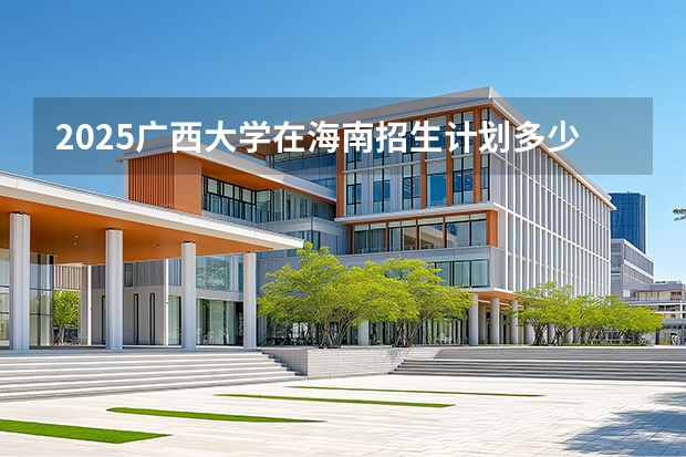 2025广西大学在海南招生计划多少人