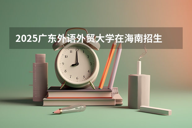 2025广东外语外贸大学在海南招生计划多少人
