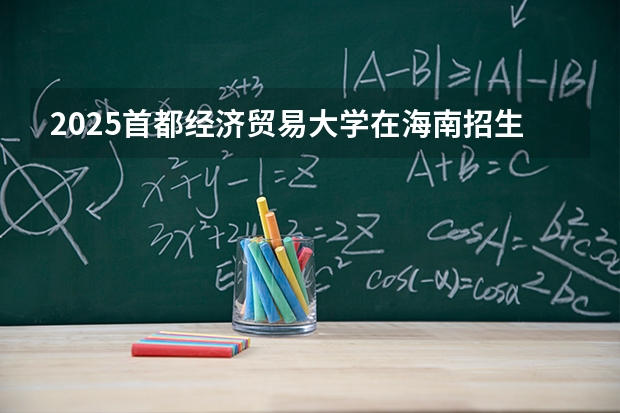 2025首都经济贸易大学在海南招生计划多少人
