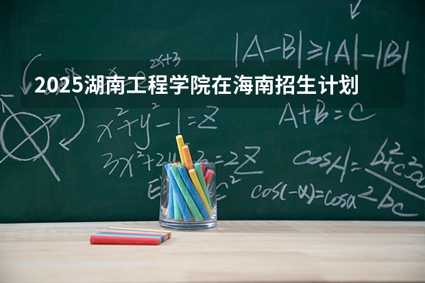 2025湖南工程学院在海南招生计划多少人