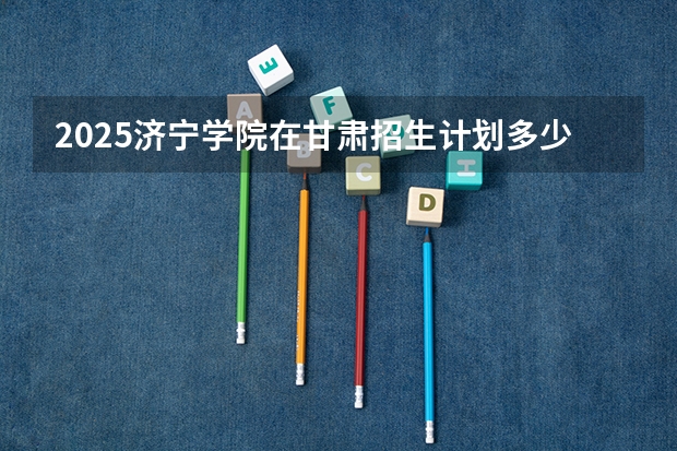 2025济宁学院在甘肃招生计划多少人
